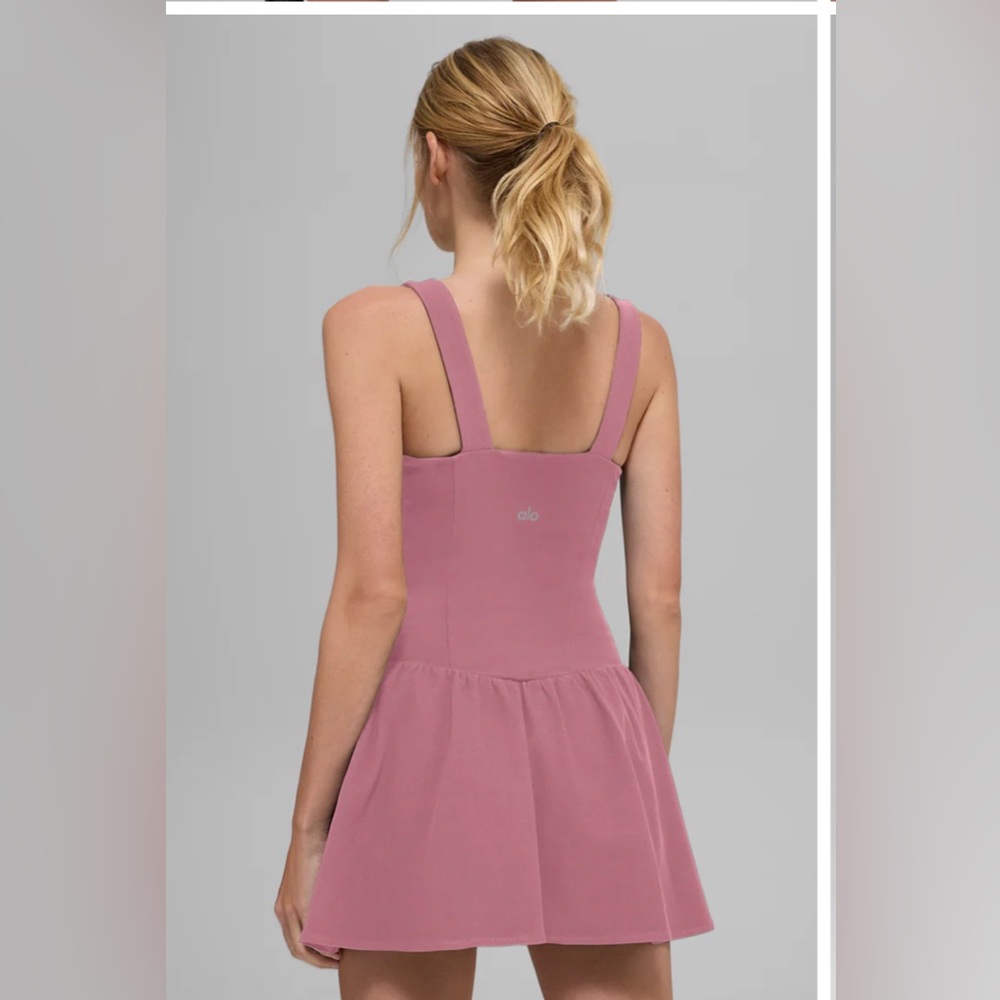 NWOT ALOsoft breakpoint tennis dress, Pink Wild Rose/ Medium - Picture 5 of 12